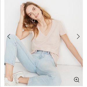 Made well tan vneck pocket T-shirt